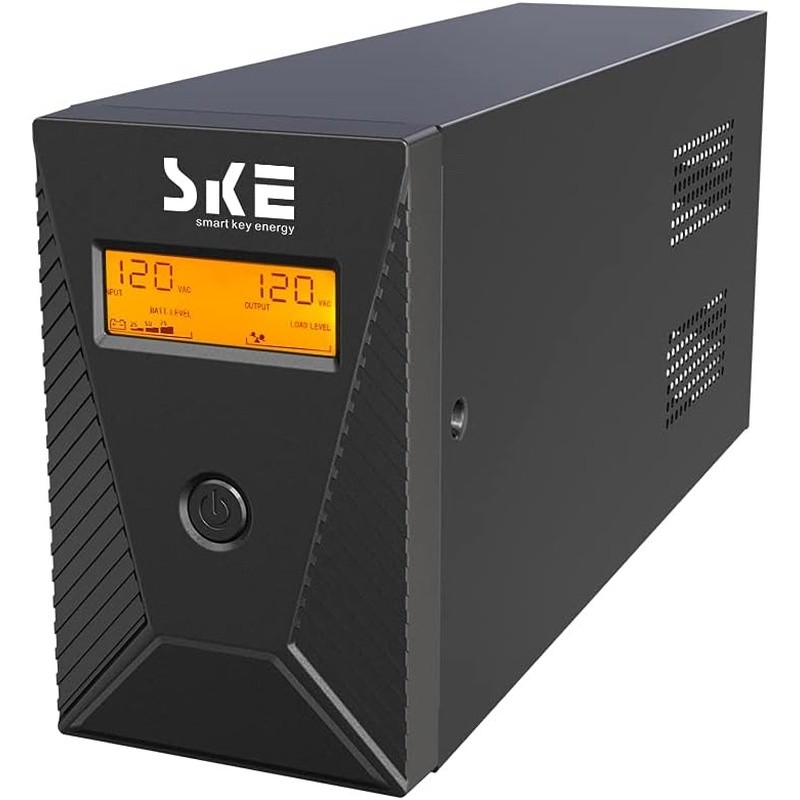 UPS Battery Backup Surge Protector W/ AVR LCD Display & Free Management Software
