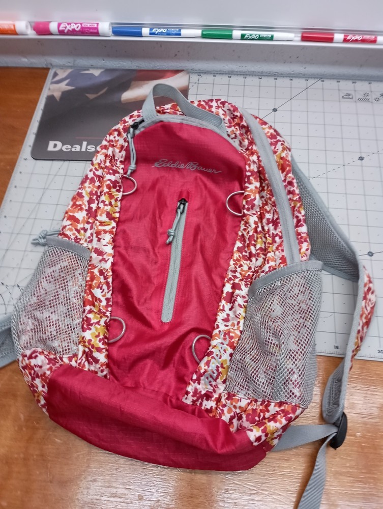 Eddie Bauer Rippac 10L Pink Pattern Camping / Hiking Lightweight Pack Backpack