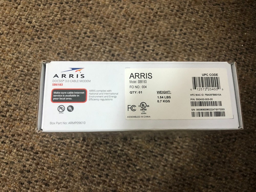 Arris surfboard docsis 3.0 Cable Modem SB6183