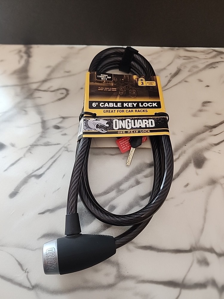 OnGuard 6' Cable Key Lock Security Level 3 With Key