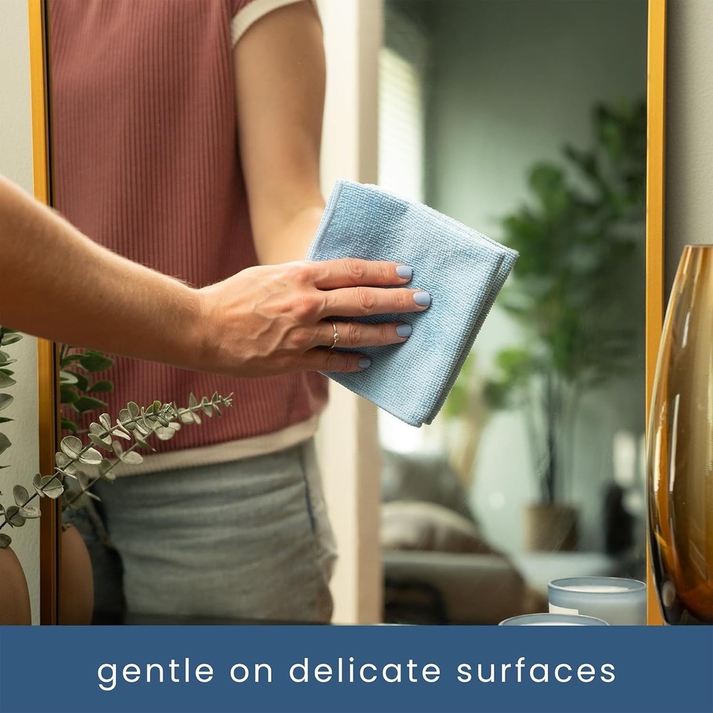 50 Pack Microfiber Cleaning Cloth, Bulk Towels for Home, Reusable Microfiber ...