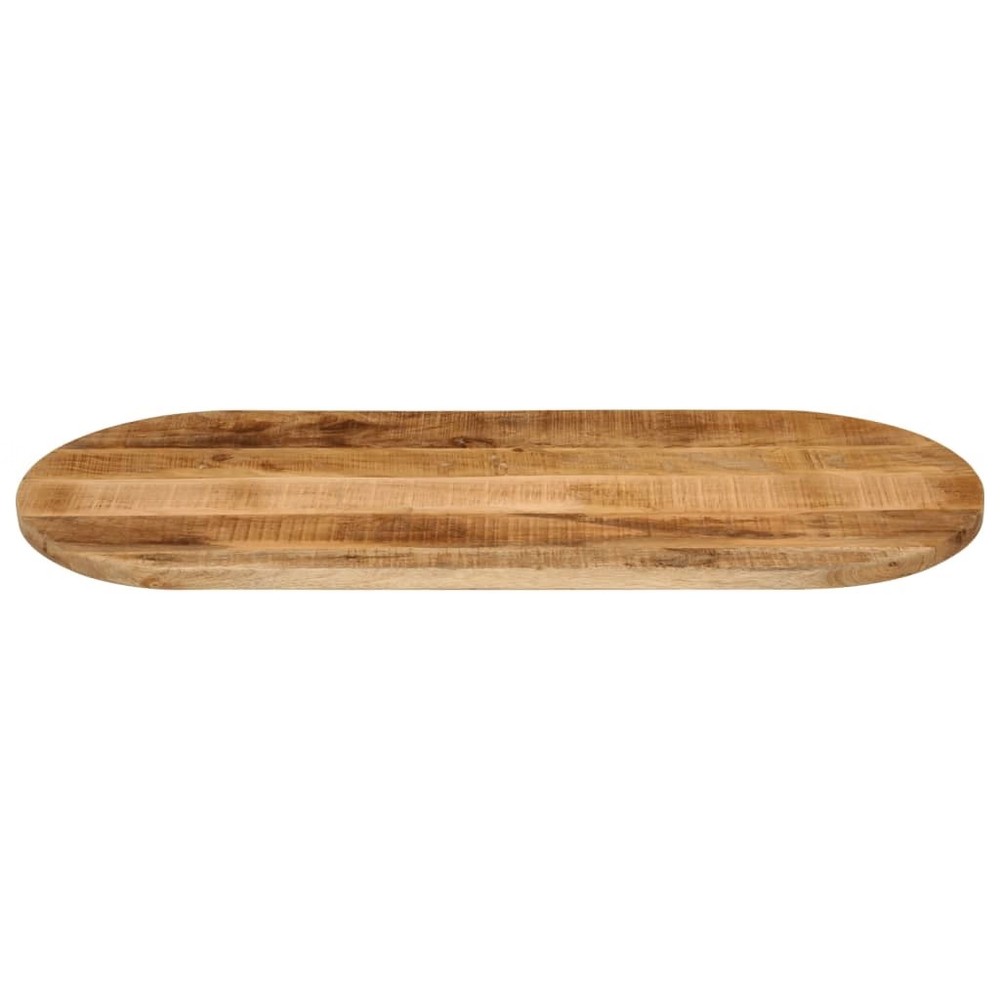 Table Top Natural Solid rough mango wood Medium Table Top Oval