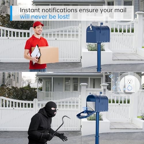 Mailbox Alarm Wireless Long Range Mailbox Alert, Mailbox Sensor with 600 ft