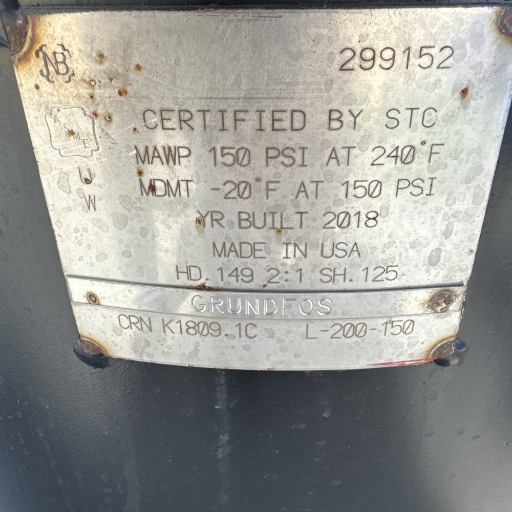 GRUNDFOS GFXA-200 53 Gallon Potable Expansion Tank Used