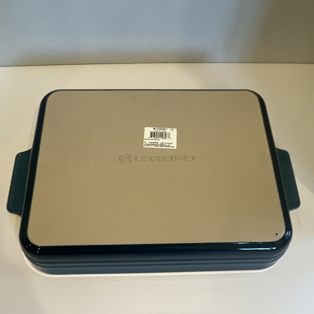 NWT Le Creuset 32 cm Rectangle Baking Dish 4 Qt ~Deep Teal~
