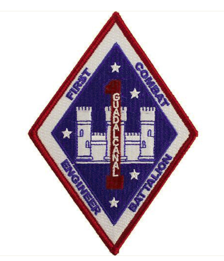 Vanguard MARINE CORPS PATCH: FIRST COMBAT ENGINEER BATTALION - COLOR