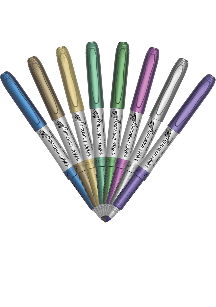 BIC Intensity Permanent Marker Coloring Bundle, Assorted Fine/Ultra Fine Tips...