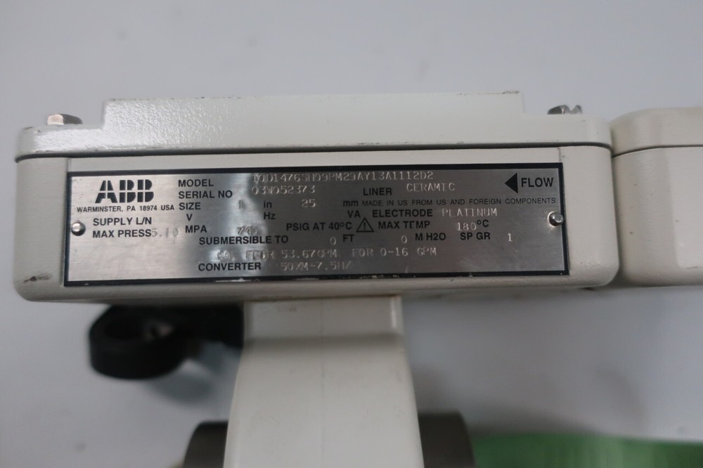 Abb 10D1476SH09PM29AY13A1112D2 Flow Meter 53.67gpm 1in