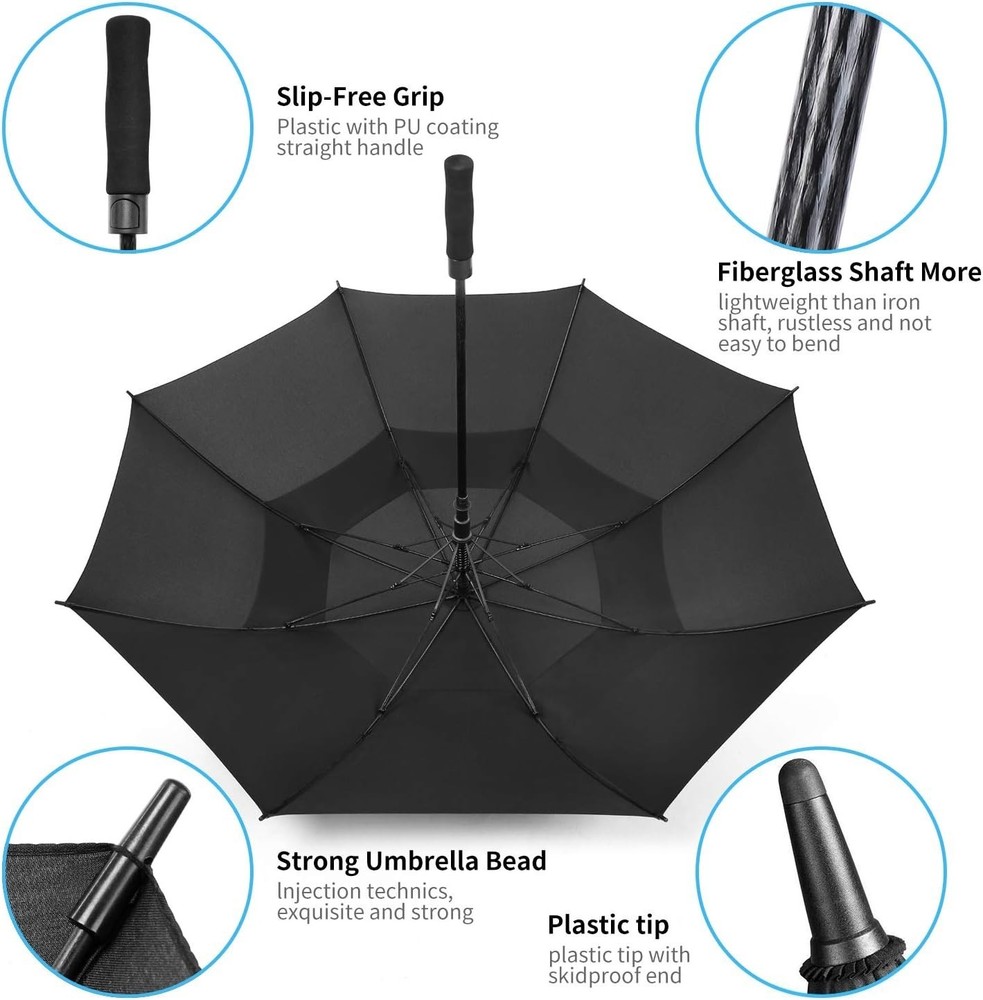 Oversize Golf Umbrella, 62 Inch, Auto Open, Windproof