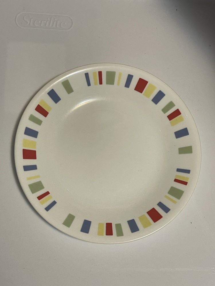 Corelle Vintage MEMPHIS Color Blocks Dessert Bread Plate Multiple Available