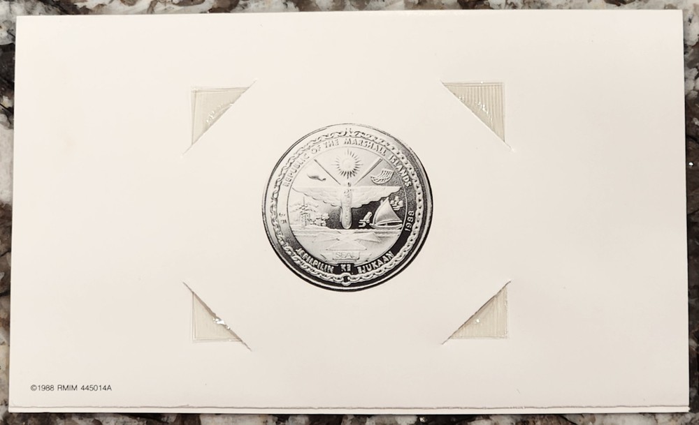 1988 Marshall Islands Space Shuttle Discovery $5 Dollar UNC Sealed Coin Explore!