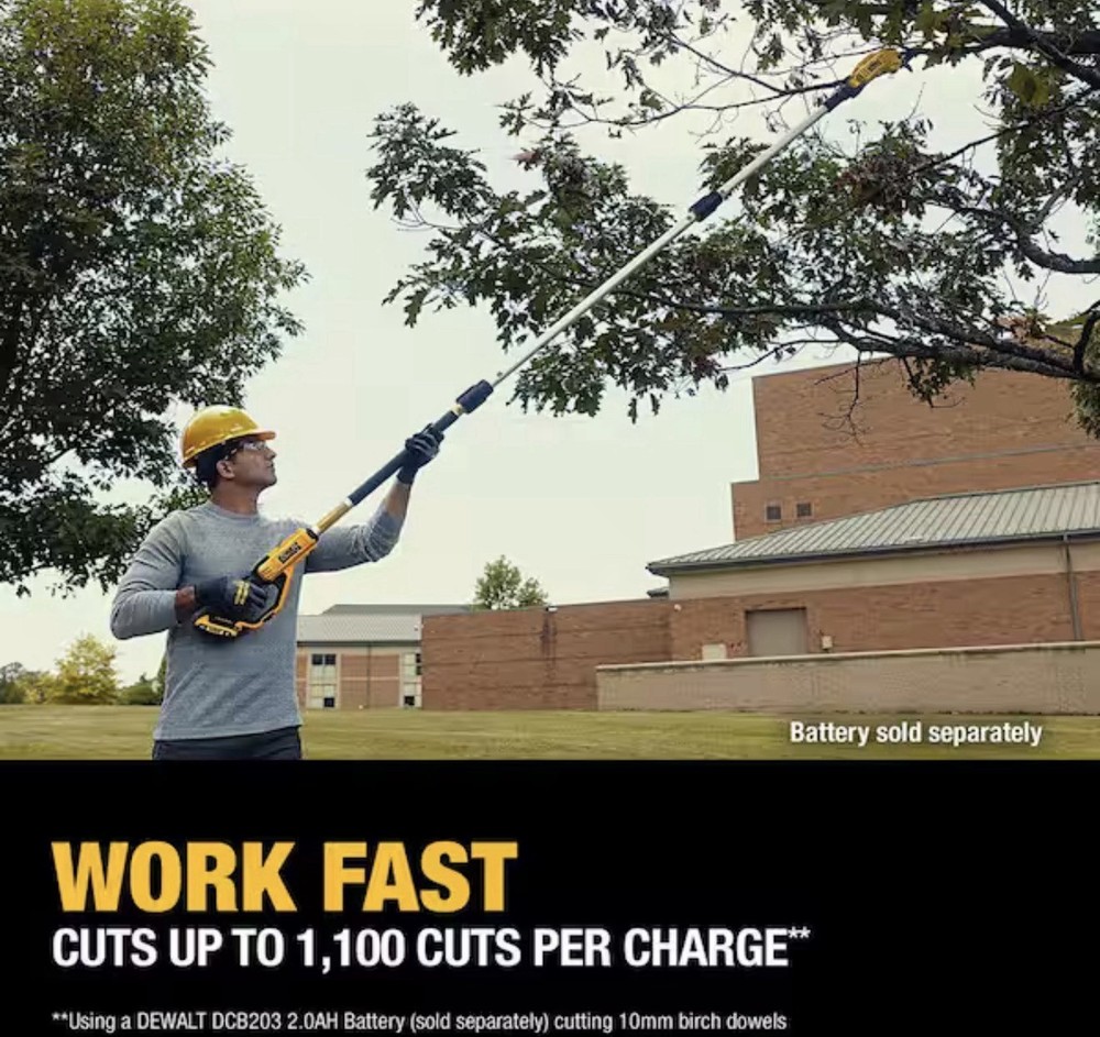 DEWALT 20V Cordless Pole Pruner (Bare Tool)