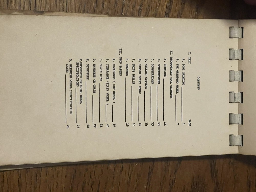 Boeing Wichita 1959 Tool Grinding Document D3-1799 Manual