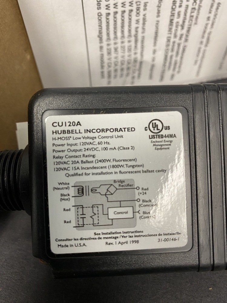 Hubbell CU120A H-Moss Control Unit