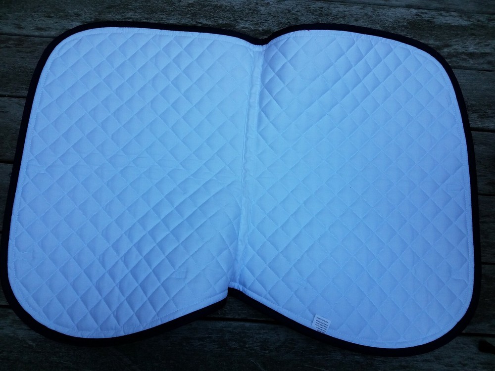NWT Centaur All Purpose Pad White with Navy and Raspberry Trim 