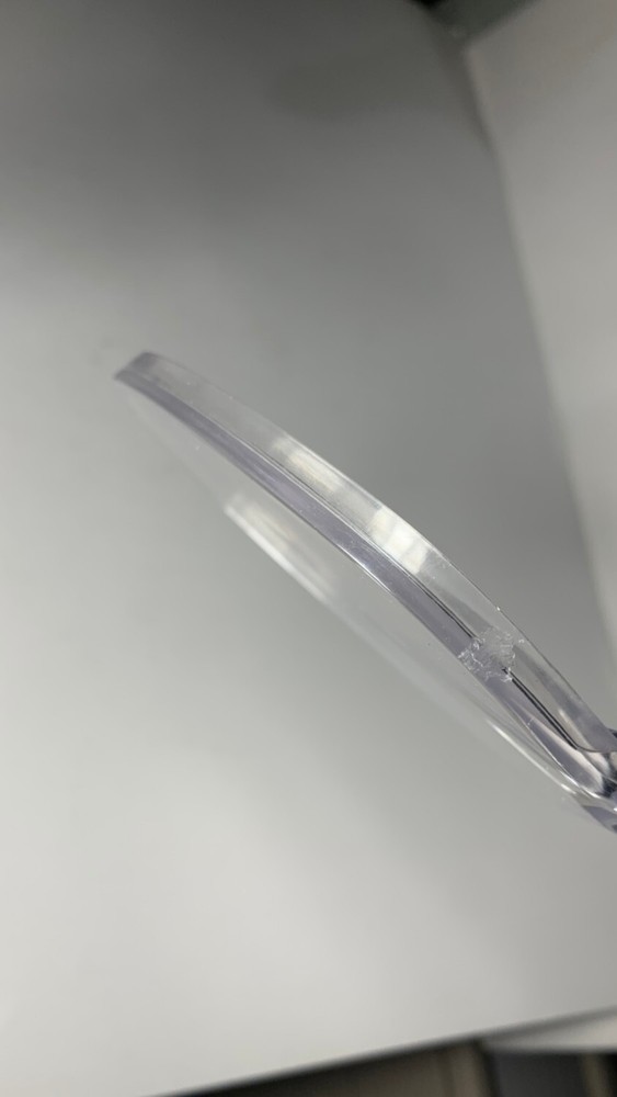 Clear Plastic Spatula for Mixing whatever has edge around edge