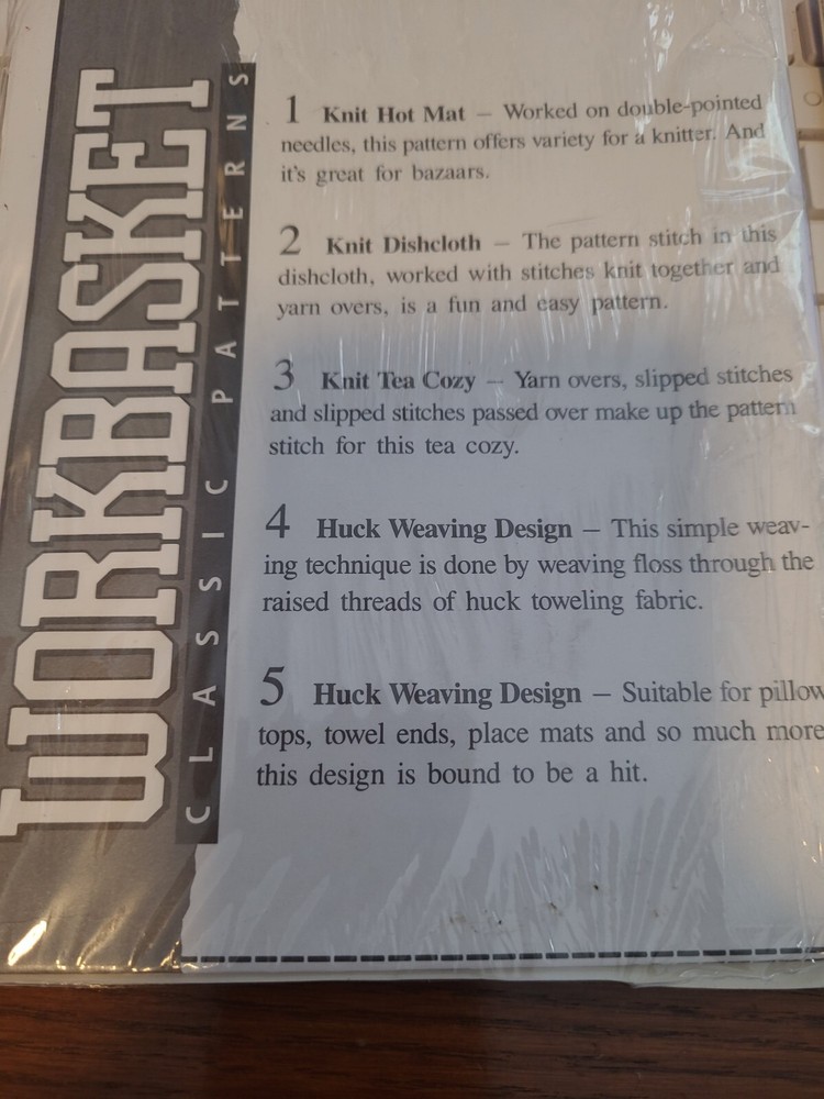 Lot 2 Vintage Workbasket Patterns Creative Kitchenware Bookmarks Crochet Pattern