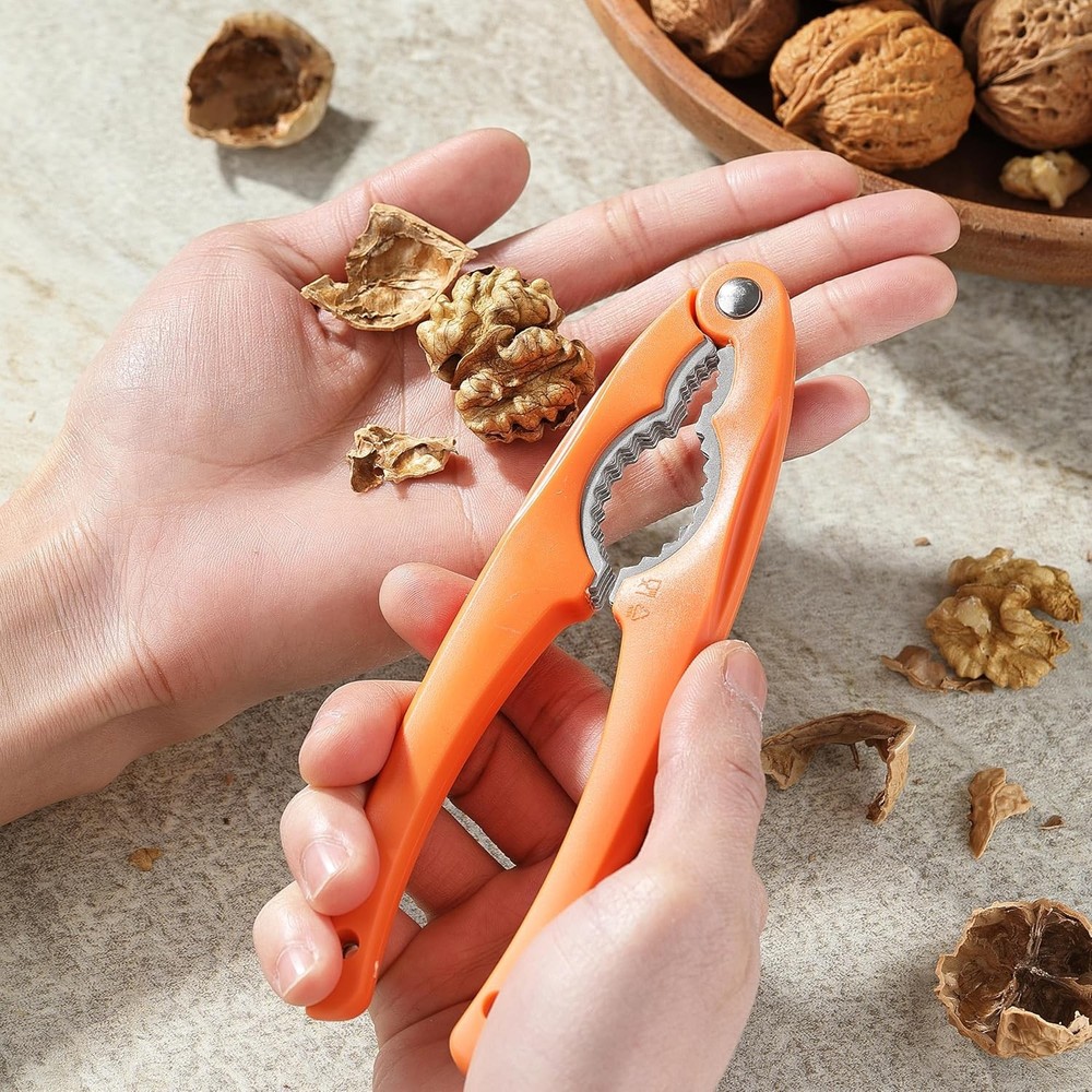 NutCracker, Stainless Steel Nut Crackers for All Nuts, Heavy Duty Nutcracker...