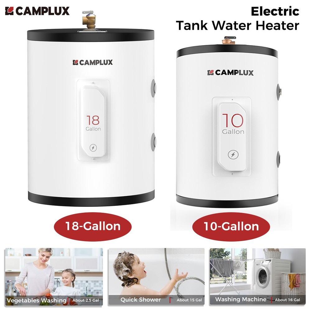 10/18 Gallon Electric Water Heater 1.5kW 120V Instant Hot for Whole Room Shower