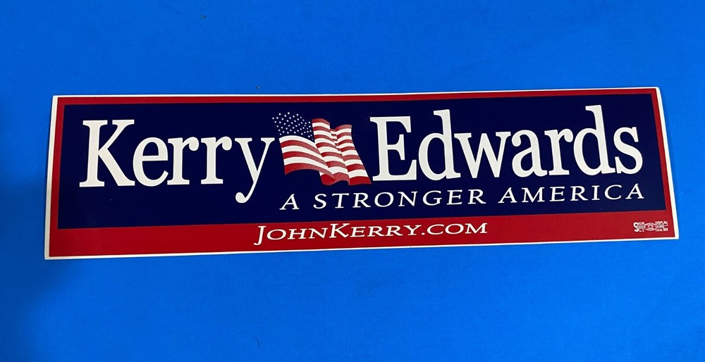2004 KERRY/EDWARDS DEOMOCRATIC CANDIDATES BUMPER STICKER