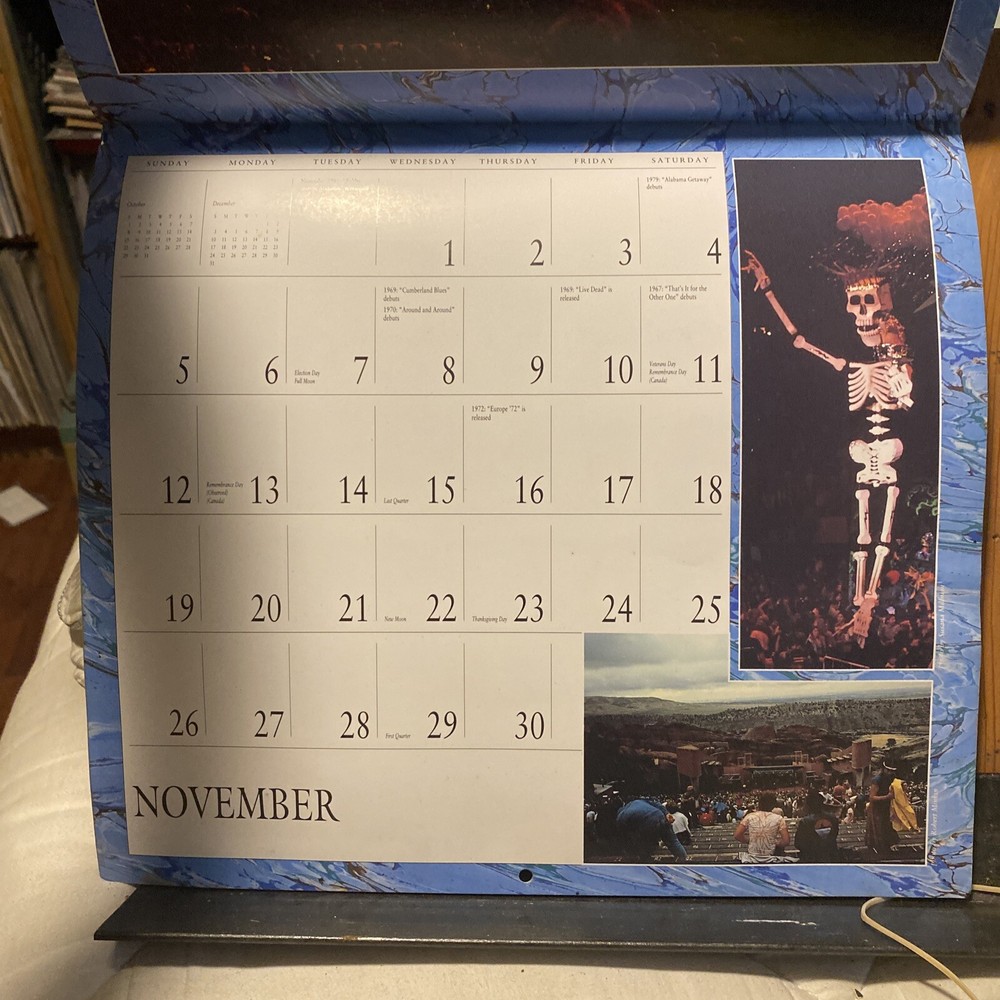 Vintage Grateful Dead Calendar 1995