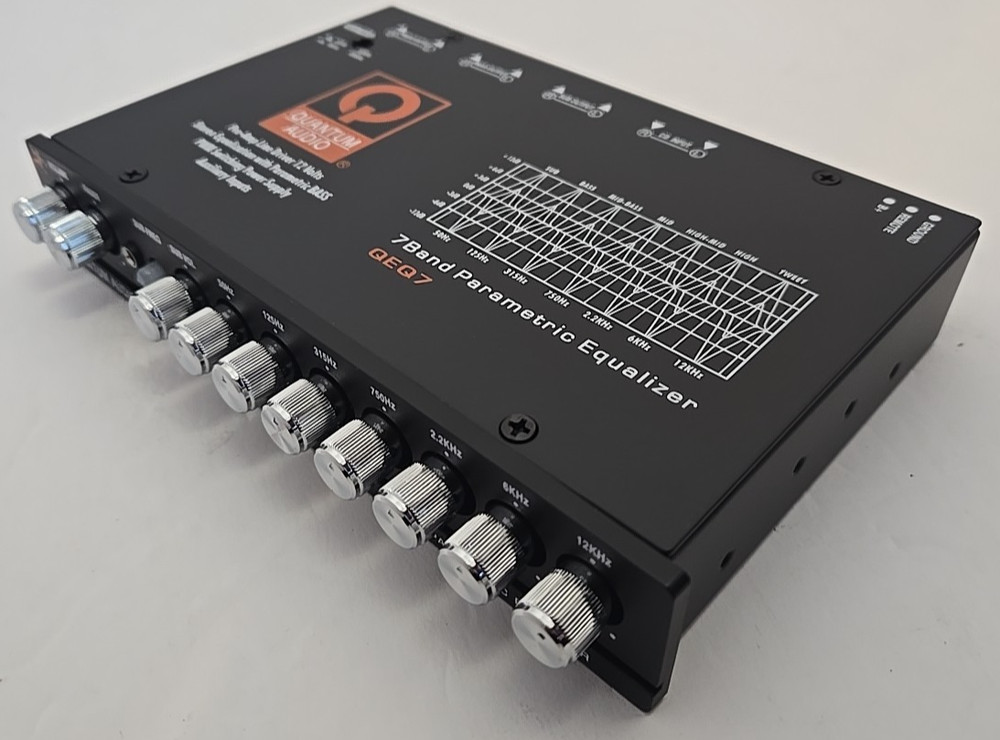 Quantum Audio by DB Research: QEQ7 7-Band Parametric Car Audio Equalizer