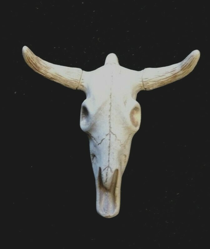 Ceramic Buffalo Skull Pendent