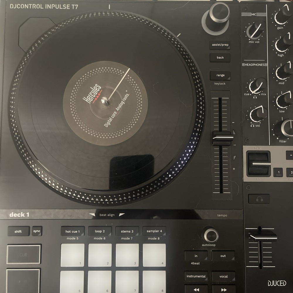 Hercules DJCONTROL INPULSE T7 2 Channel Motorized DJ Controller WITH BOX