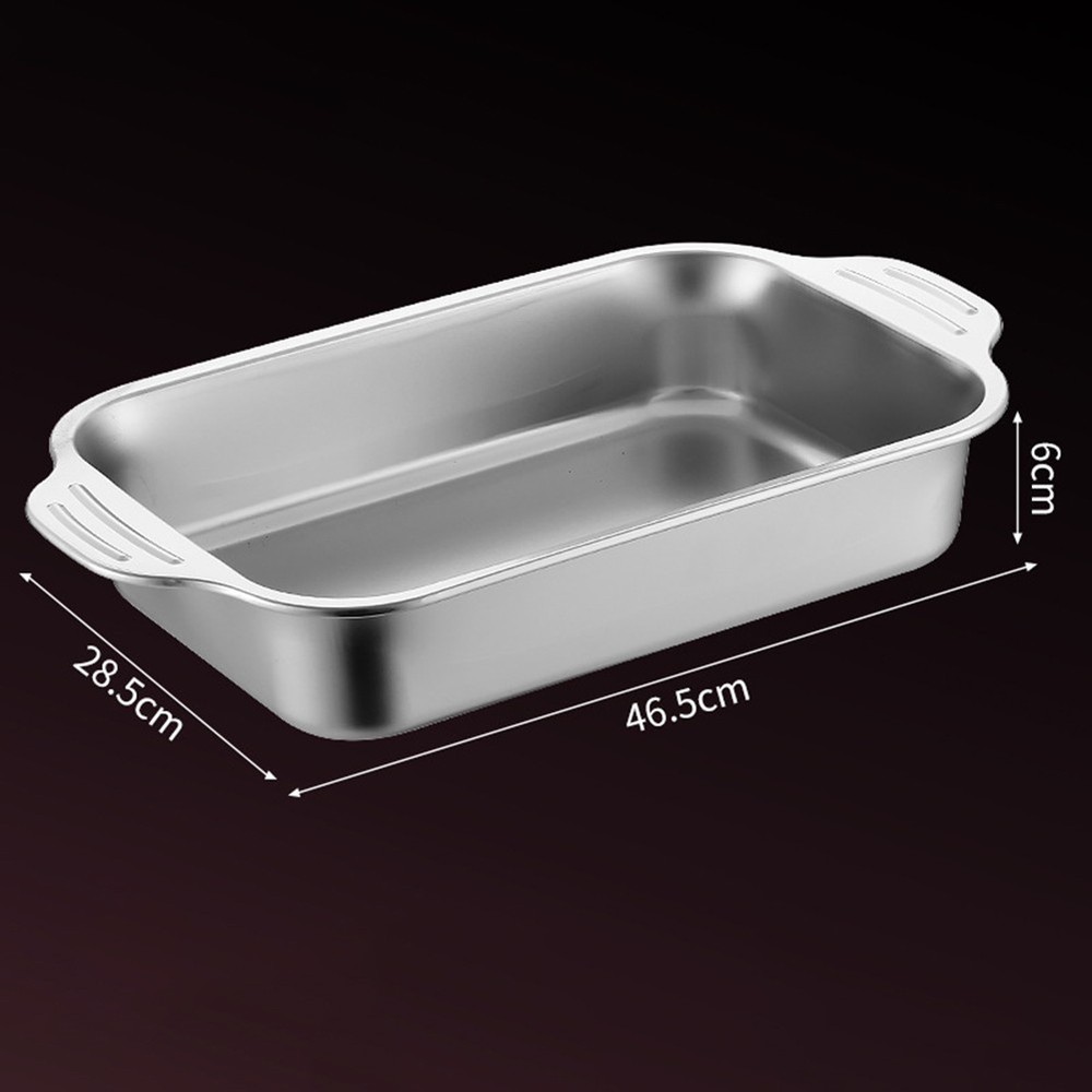 Stainless Steel Lasagna Pan Set Three Sizes Commercial Grade For