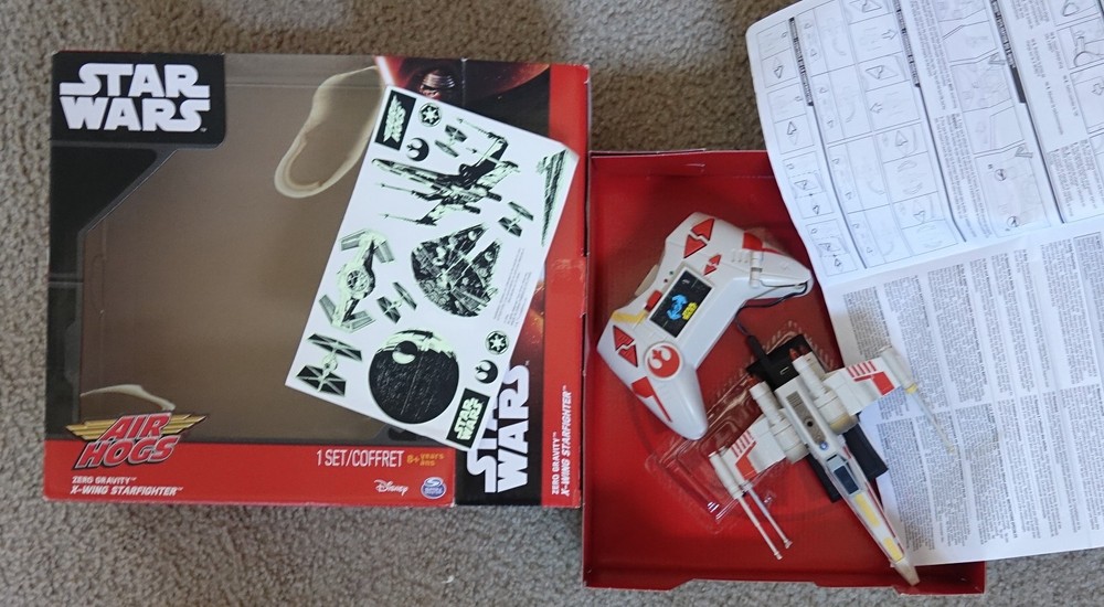 Air Hogs Star Wars Remote Control Zero Gravity X-Wing Starfighter - READ, AS IS
