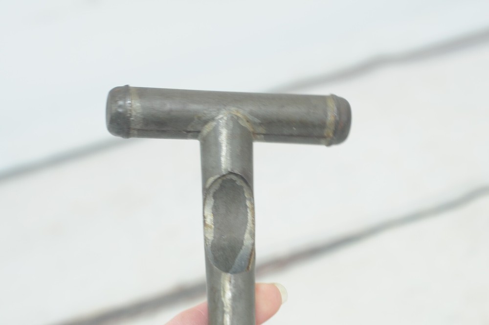 Antique . Soldered Tin Apple Corer Grapefruit Corer Primitive Kitchen Tool Gadge
