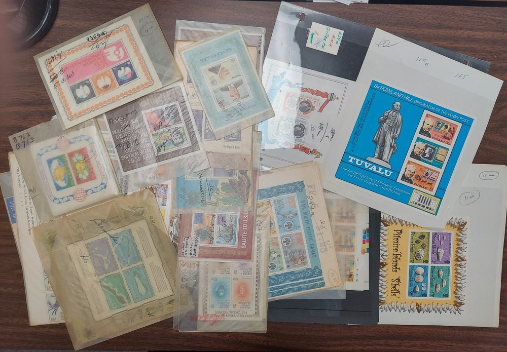 BRITISH COLONIES SOUVENIR SHEETS - some multiples, Total Scott $1,900+