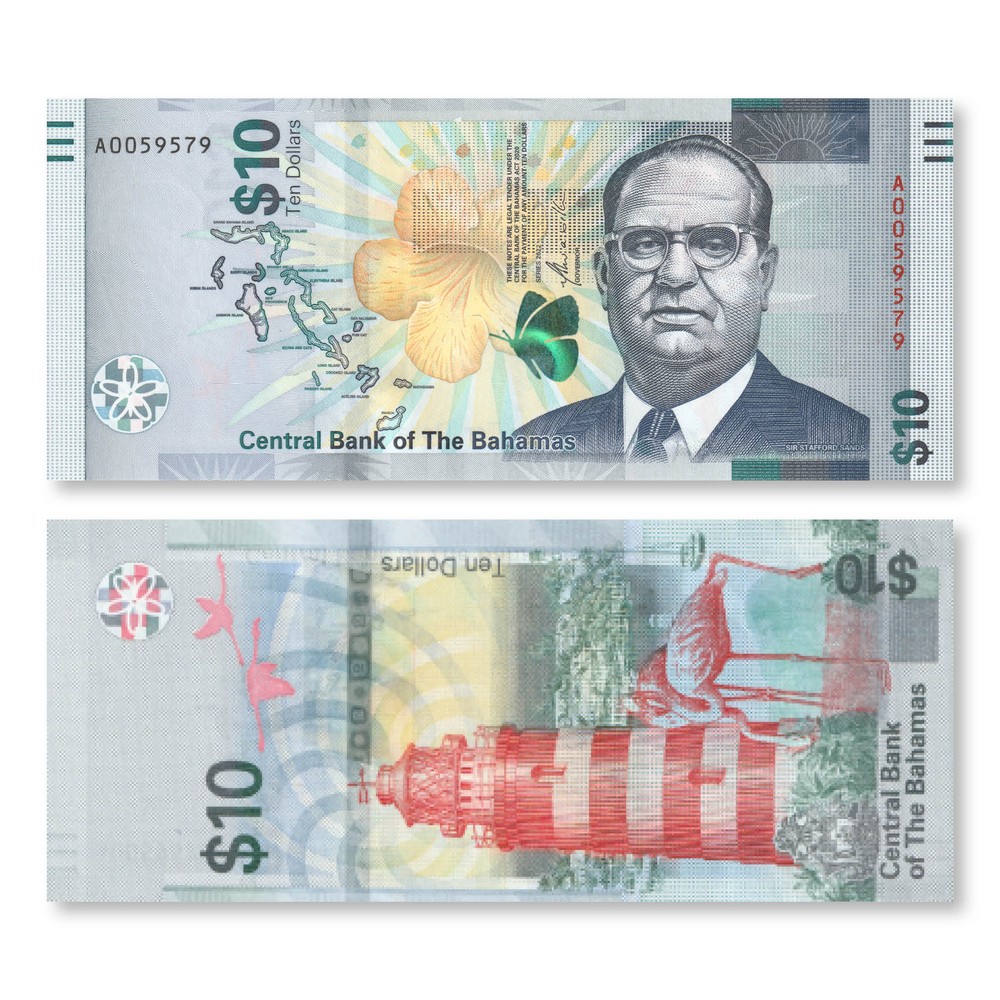 Bahamas 10 Dollars, 2022, B356a, UNC