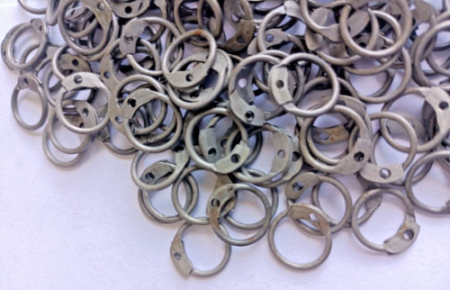 Mild Steel Round Riveted Ring Chainmail Rings Solid Round Rings 9 mm Oiled