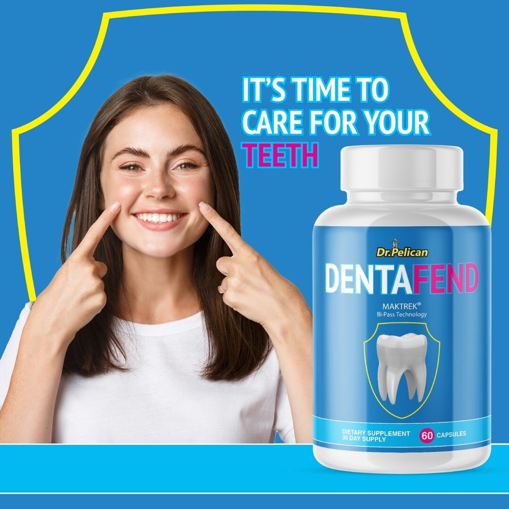 Dentafend- Oral & Digestive Support- 3 Bottles- 180 Capsules