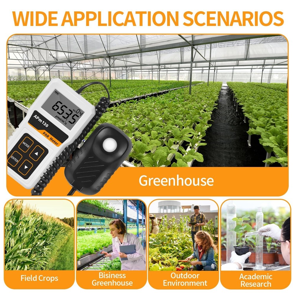 PAR Meter for LED Grow Lights,High Precision and Split Design PPFD Meter with...