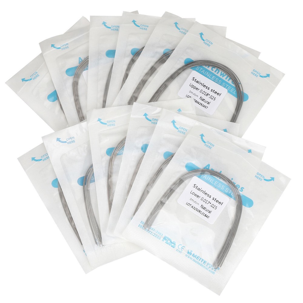10 Pcs Dental Orthodontic Stainless Steel Natural Form Rectangular Arch Wire