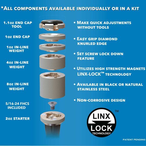 Hamskea Archery Solutions Quick Change Individual Stabilizer Weight System-Black