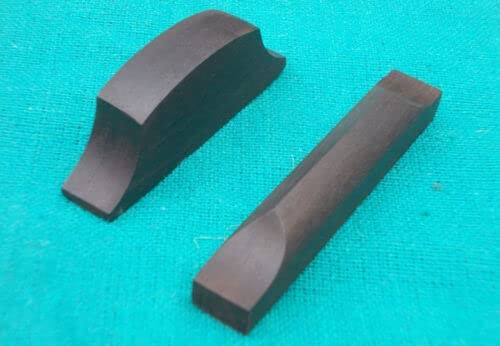 1 Set Ebony Wood CELLO Saddle & Nut Small, ebony black