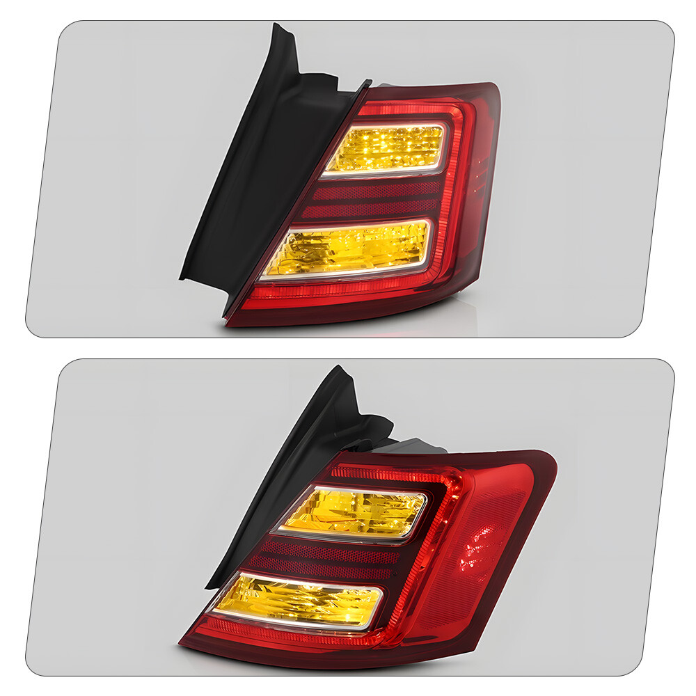 For 2013-2019 Ford Taurus LED Tail Light Rear Outer Passenger Side Chrome Brake