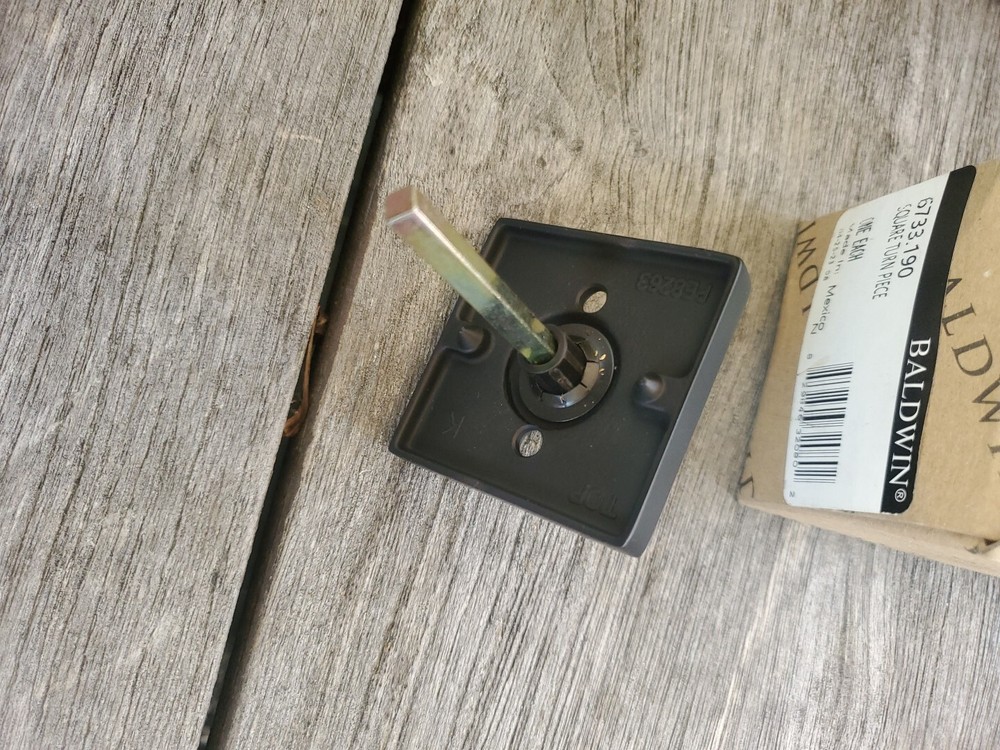 Baldwin Square Turn Piece Black - Square Knob - 6733.190
