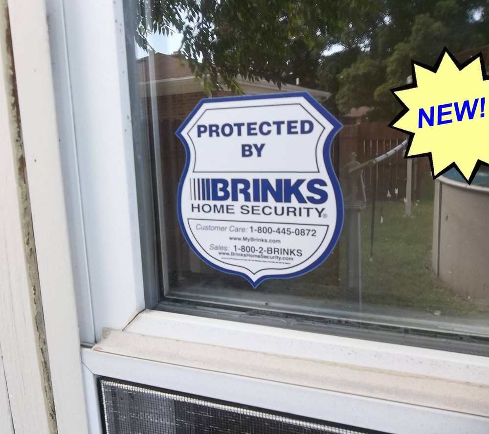 12 Waterproof BRINKS ADT Home Security Alarm System Window Warning Stickers