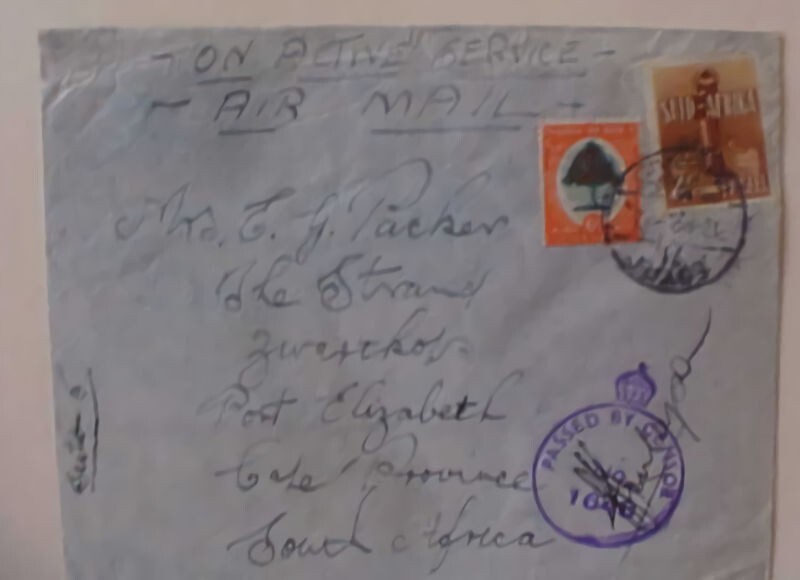 SOUTH AFRICA EGYPT 71 1942 CENSOR
