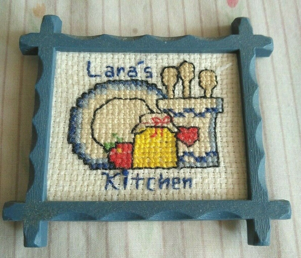 Lara's Kitchen Counted Cross Stitch Magnet