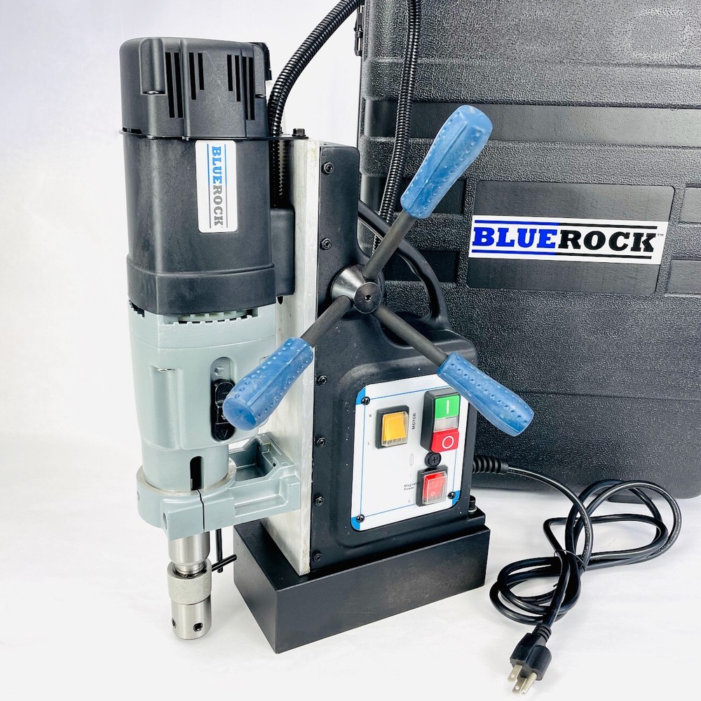 BLUEROCK ® Tools Model BRM-60A-B Magnetic Drill Press 2-Speed Mag Drill Typhoon
