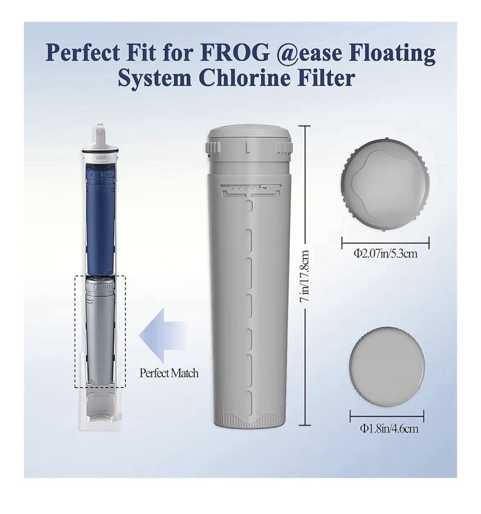 (2pack) Chlorine Filter Cartridge for FROG @Ease Floating System, 2-Pack