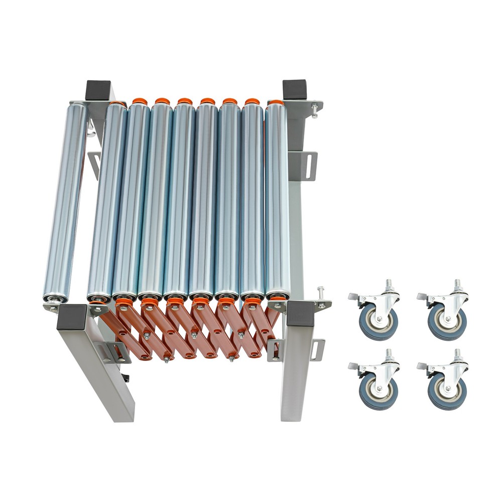 Adjustable Conveyor Table Flexible & Extendable Conveyor Roller Table 50kg max.