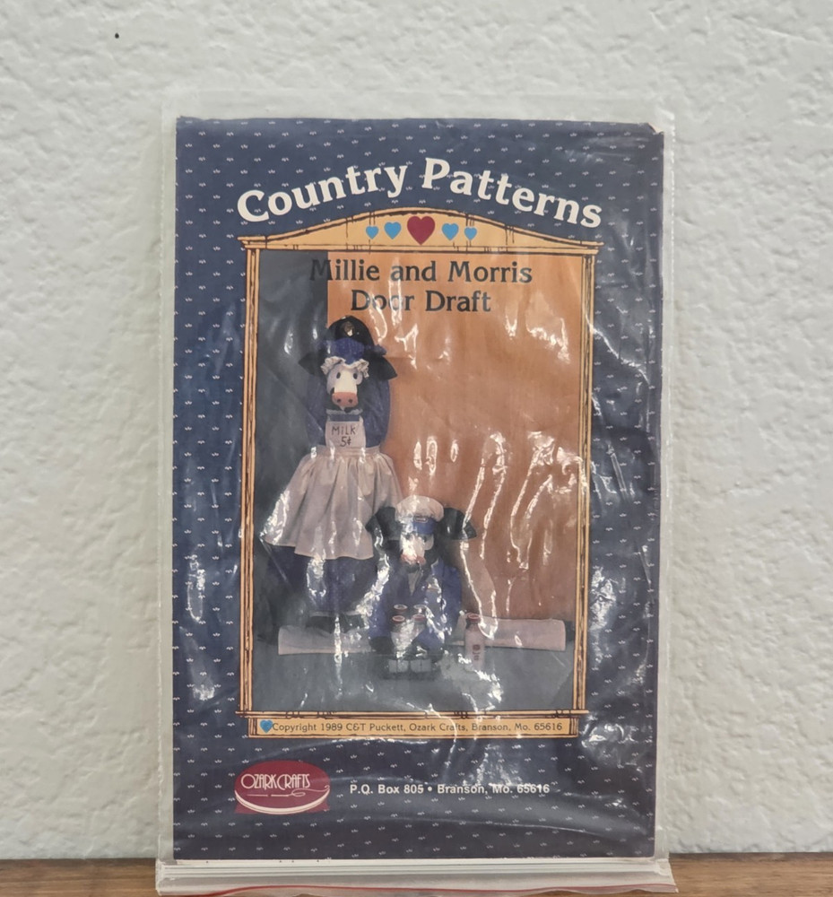 Vintage Country Patterns Millie and Morris Door Draft Pattern 1989