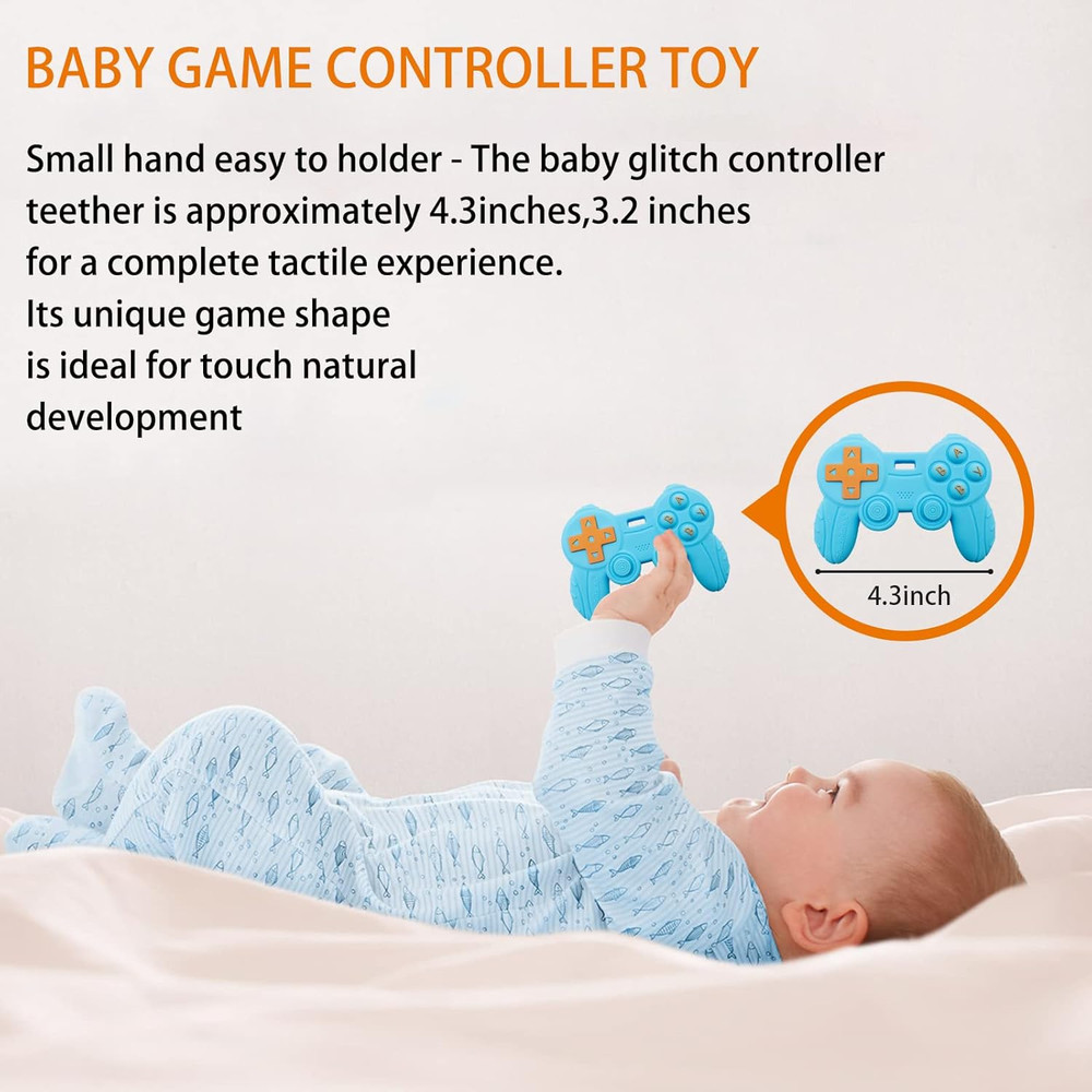 Cool Remote Game Control Teething Toy for Babies 0-6 6-12 Months,Game Controller