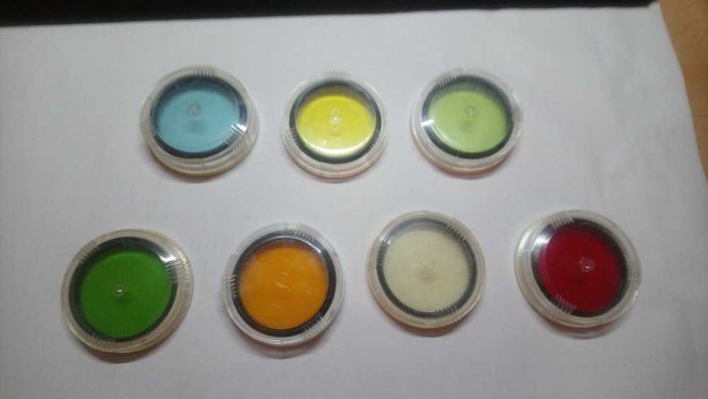 soviet vintage light filter M49x0.75 (7 pcs)
